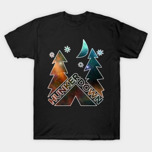 Hunker Down Camping Space & Stars T-Shirt